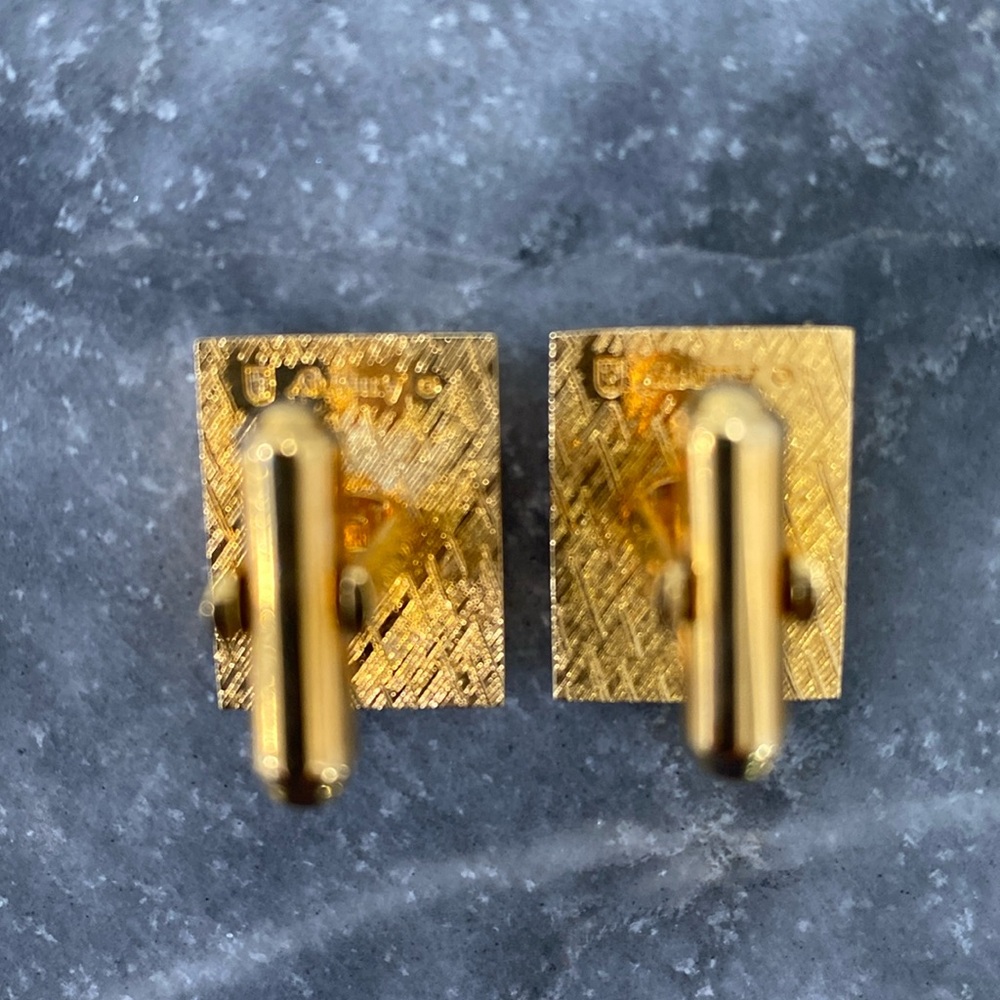 Artisan Gold Rectangular Cufflinks - image 4